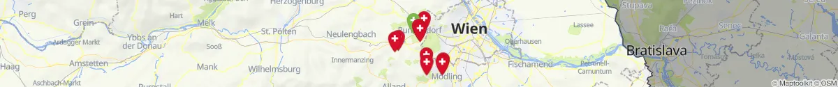 Kartenansicht für Apotheken-Notdienste in der Nähe von Purkersdorf (Sankt Pölten (Land), Niederösterreich)